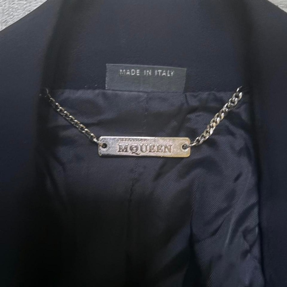 Black‎ Alexander McQueen wool blazer with chain size 40 WOMEN